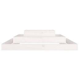 Berkfield Home Planter White 110x110x27 cm Solid Wood Pine - Size: 110 x 110 x 27 cm - thumbnail 4
