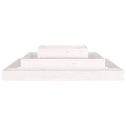 Berkfield Home Planter White 110x110x27 cm Solid Wood Pine - Size: 110 x 110 x 27 cm - thumbnail 5