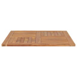 Berkfield Home Table Top Solid Teak Wood Square 90x90x2.5 cm in Brown - thumbnail 3
