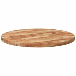 Berkfield Home Table Top Round √ò90x4 cm Solid Wood Acacia in Brown - Size: 90x4 cm - thumbnail 5
