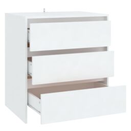 Berkfield Home Sideboard White 70x41x75 cm Engineered Wood - Size: 70 x 41 x 75 cm - thumbnail 5