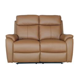 Aspire Kingsmere 2 Seater Power Recliner Sofa in Real Leather in Tan - thumbnail 4