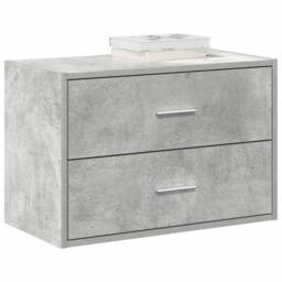 Berkfield Home Durable Cabinet with 2 Drawers Concrete Grey 60x31x40 cm Engineer - Size: 60 x 31 x 40 cm - thumbnail 2
