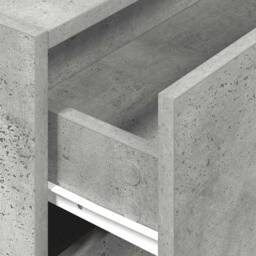 Berkfield Home Durable Cabinet with 2 Drawers Concrete Grey 60x31x40 cm Engineer - Size: 60 x 31 x 40 cm - thumbnail 8