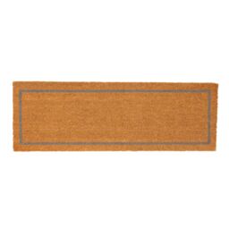 Nicola Spring Coir Door Mat - 120 x 40cm - Grey Inset in Brown - Size: 40 cm x 120 cm