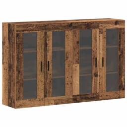 Berkfield Home Wall Mounted Cabinets 2 pcs Old Wood 69.5x34x90 cm Engineered Wood in Brown - thumbnail 3