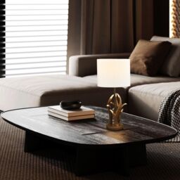 Happy Homewares Traditionally Designed Antler Resin Table Lamp Base in a Rustic Bronze Finish - thumbnail 5