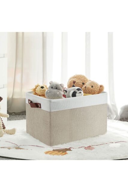 Living and Home Storage Basket Toys Cosmetic Sundries Organizer in Beige - image 1