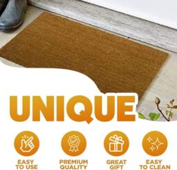 Marco Paul Tan Coir Traditional Nonslip Doormat 75x45cm in Beige - Size: Medium - thumbnail 9