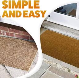 Marco Paul Tan Coir Traditional Nonslip Doormat 75x45cm in Beige - Size: Medium - thumbnail 7