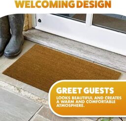 Marco Paul Tan Coir Traditional Nonslip Doormat 75x45cm in Beige - Size: Medium - thumbnail 6