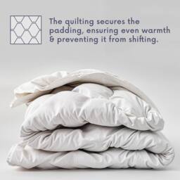 The White Stone Winter Duvet, 400 gsm, Warm & Soft Wadding Filling in White - Size: Single - thumbnail 5
