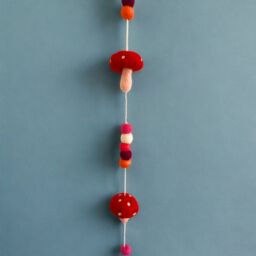 KDMD Felt Wall Hanging - Redtop Mushrooms in Red - thumbnail 3