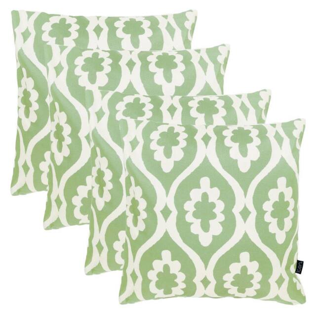 icon 4 Pack Cushion 43x43 Kyoto Fabric - Damask in Green - image 1
