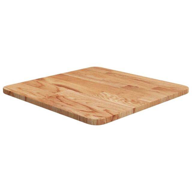 Berkfield Home Square Table Top Light Brown 40x40x1.5cm Treated Solid Wood Oak - Size: 40x40x1.5 cm - image 1