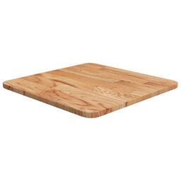 Berkfield Home Square Table Top Light Brown 40x40x1.5cm Treated Solid Wood Oak - Size: 40x40x1.5 cm - thumbnail 1