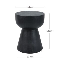 Nordlys Table Appoint End of Sofa Indoor Outdoor in Black - thumbnail 5