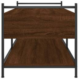 Berkfield Home Coffee Table Brown Oak 99x50x50 cm Engineered Wood - Size: 99 x 50 x 50 cm - thumbnail 7