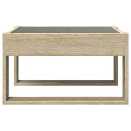 Berkfield Home Coffee Table with Infinity LED Sonoma Oak 50x53x30 cm in Light Oak - Size: 50 x 53 x 30 cm - thumbnail 6