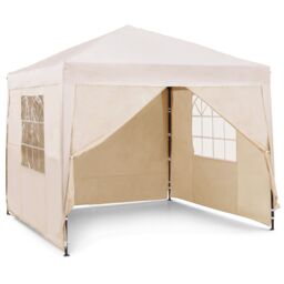 VonHaus Ivory Heavy Duty Pop Up Gazebo with Sides 2.5m x 2.5m - thumbnail 6