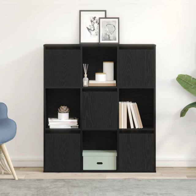 Berkfield Home Durable Bookcase Black Oak 89x24x101.5 cm Engineered Wood - image 1