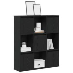 Berkfield Home Durable Bookcase Black Oak 89x24x101.5 cm Engineered Wood - thumbnail 2