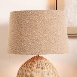 Ruma Taupe Boucle Tapered Lampshade in Natural - Size: 18 inches - thumbnail 1
