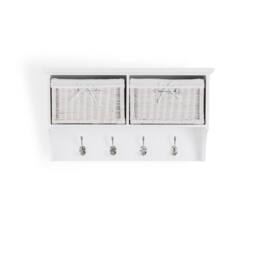 Statement Furniture Tetbury 2 White Wicker Basket & Grey Cushion Hallway Set - thumbnail 7