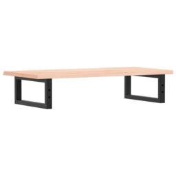 Berkfield Home Basin Shelf Wall Mounted Steel & Solid Wood Oak in Light Oak - thumbnail 6