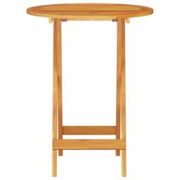 Berkfield Home Sturdy 3 Piece Folding Bistro Set - Solid Acacia Wood in Brown - thumbnail 9
