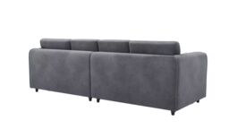 Snugg Furniture UK Limited Raven Plush Velvet 4 Seater Corner Sofa in Grey - thumbnail 2