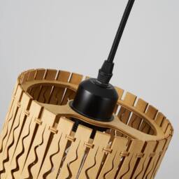 Garwarm Farmhouse Boho Wooden Pendant Light (Set of 3) (Set of 3) in Natural - thumbnail 6