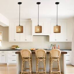 Garwarm Farmhouse Boho Wooden Pendant Light (Set of 3) (Set of 3) in Natural - thumbnail 2