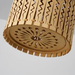 Garwarm Farmhouse Boho Wooden Pendant Light (Set of 3) (Set of 3) in Natural - thumbnail 5