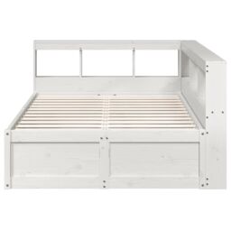 Berkfield Home Bookcase Bed without Mattress White 140x190cm Solid Wood Pine - Size: 140x190 cm - thumbnail 5