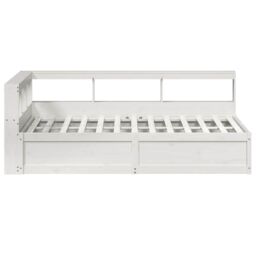 Berkfield Home Bookcase Bed without Mattress White 140x190cm Solid Wood Pine - Size: 140x190 cm - thumbnail 6