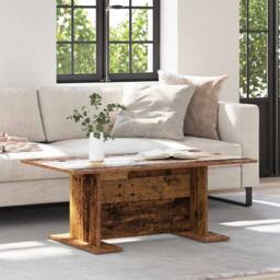Berkfield Home Beautiful Coffee Table Other Old wood Engineered wood in Brown - thumbnail 2
