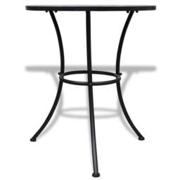 Berkfield Home Sturdy Bistro Table Terracotta & White 60 cm Mosaic - thumbnail 3