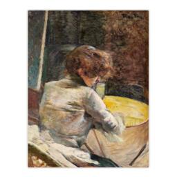 Artery8 Toulouse Lautrec Framed Wall Art Print Waiting at the Studio in Brown - Size: A3 - thumbnail 3