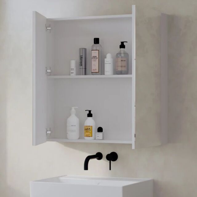 Banyetti Lavio 800mm x 800mm Mirror Cabinets - Gloss White - image 1