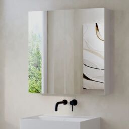 Banyetti Lavio 800mm x 800mm Mirror Cabinets - Gloss White - thumbnail 2