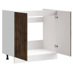 Berkfield Home Sink Base Cabinet Lucca Smoked Oak Engineered Wood in Brown - thumbnail 5