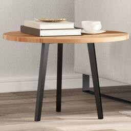 Berkfield Home Table Top Round √ò60x2 cm Solid Wood Acacia in Brown - Size: 60x2 cm - thumbnail 2