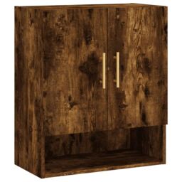 Berkfield Home Wall Cabinet Smoked Oak 60x31x70 cm Engineered Wood in Brown - Size: 60 x 31 x 70 cm - thumbnail 2