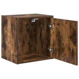 Berkfield Home Garage Wall Cabinets 2 pcs Smoked Oak Engineered Wood in Brown - thumbnail 5