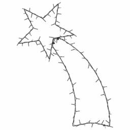 Berkfield Home Stunning Christmas Lights Shooting Star Silhouette 115 LEDs Warm White in Black