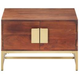 Berkfield Home Beautiful Coffee Table Honey Brown 67x67x45 cm Solid Acacia Wood - Size: 67 x 67 x 45 cm - thumbnail 3