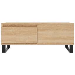 Berkfield Home Coffee Table Sonoma Oak 90x50x36.5 cm Engineered Wood in Light Tan - thumbnail 5