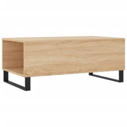 Berkfield Home Coffee Table Sonoma Oak 90x50x36.5 cm Engineered Wood in Light Tan - thumbnail 8