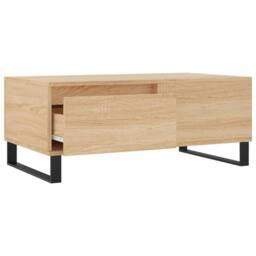 Berkfield Home Coffee Table Sonoma Oak 90x50x36.5 cm Engineered Wood in Light Tan - thumbnail 6